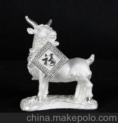 臻泰珠宝出品金银工艺品摆饰白银工艺制品神佛系列之羊